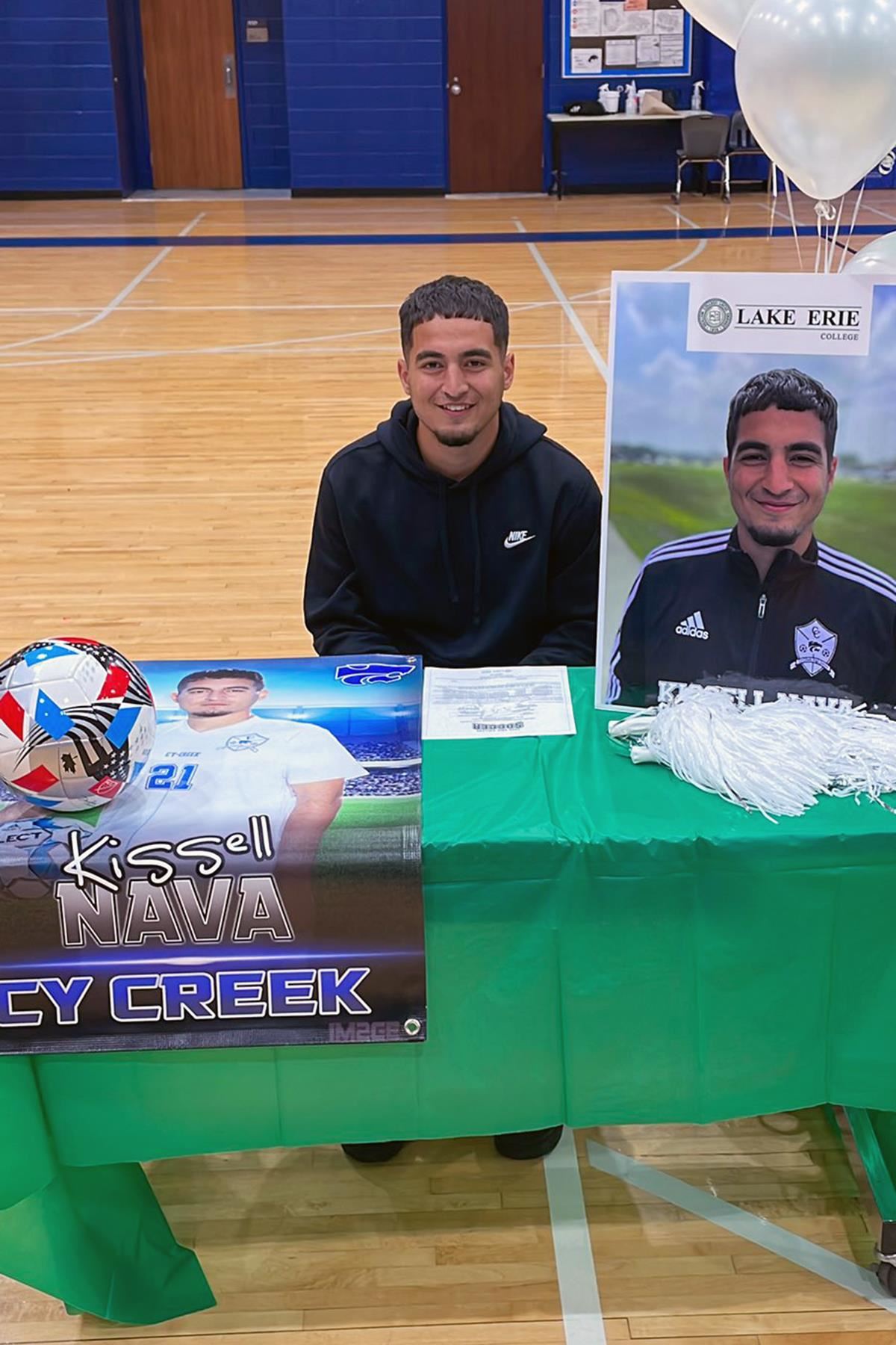 Cypress Creek High School senior Kissell Nava signed a letter of intent to play soccer at Lake Erie College.